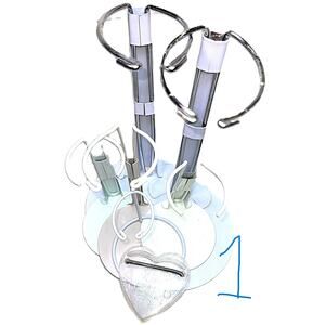 1* ( 7 ) Various Size Doll Stands - 6 Waist & 1 Heart Feet Doll Stands